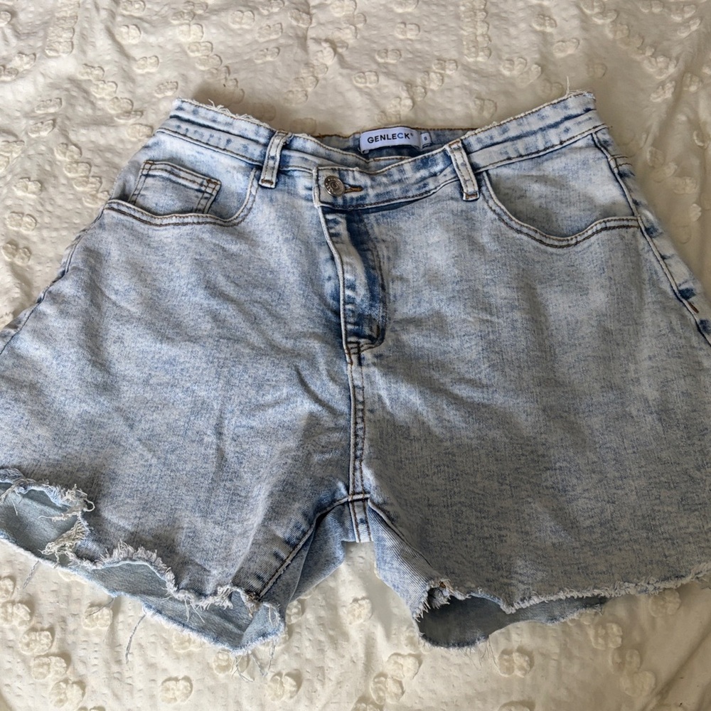 Light Blue Denim Women Shorts
